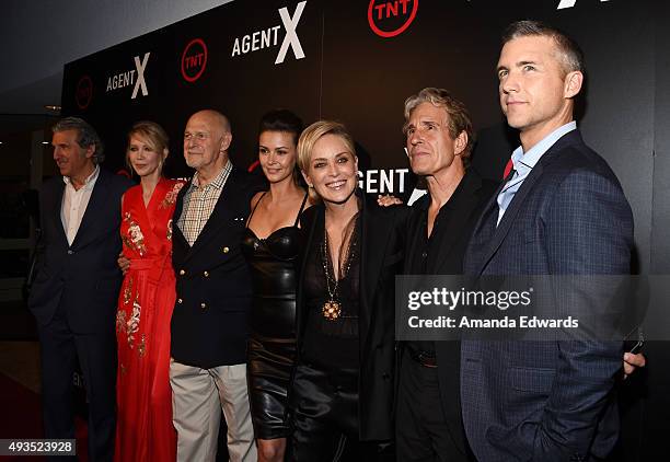 Producer Armyan Bernstein and actors Carolyn Stotesbery, Gerald McRaney, Olga Fonda, Sharon Stone, John Shea and Jeff Hephner arrive at the premiere...