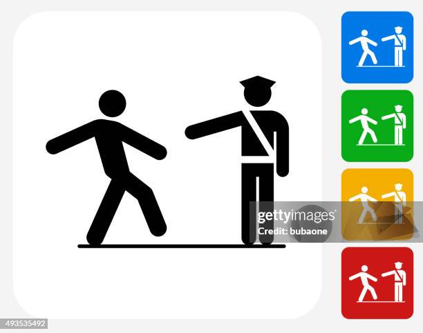drunk test icon flat graphic design - drunk driving stock illustrations