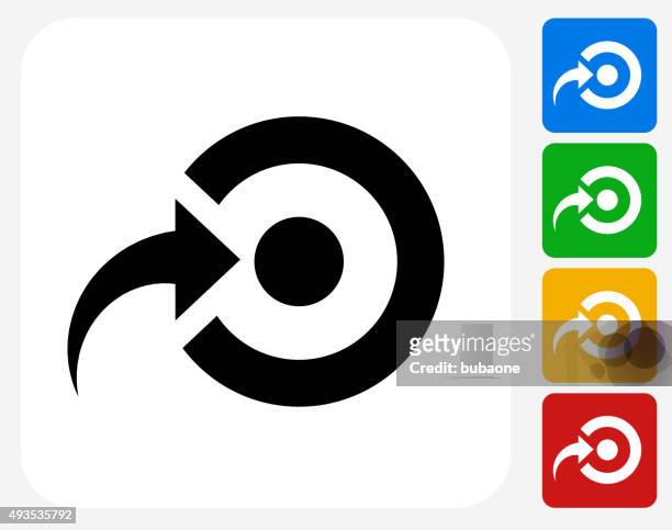 target icon flat graphic design - vision icon stock illustrations
