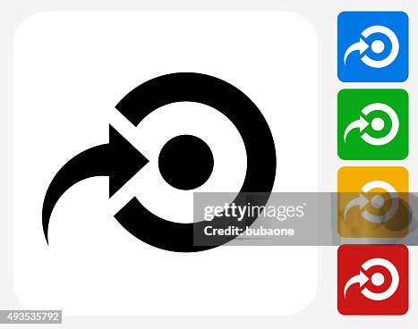 Target Icon Flat Graphic Design Target Icon Flat Graphic Design