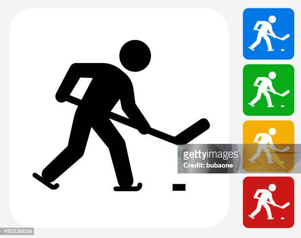 hockey-symbol flache grafik design - ice hockey stock-grafiken, -clipart, -cartoons und -symbole