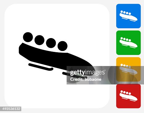 Bobsled Icon Flat Graphic Design Bobsled Icon Flat Graphic Design