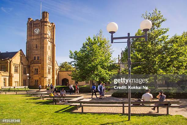 university of melbourne - south lawn - melbourne school stock pictures, royalty-free photos & images