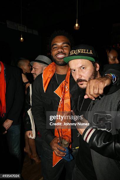 Jay West and Alberto Polo Cretara attend Ne-Yo's Birthday Celebration at Noble Nightclub on October 20 in New York City.