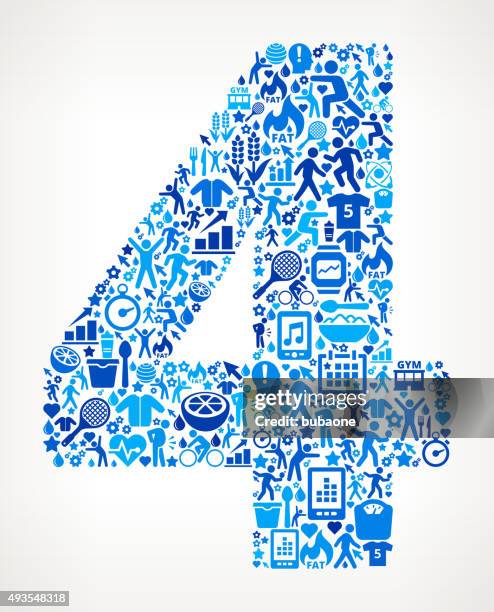 four fitness and diet vector button pattern - studio seamless backdrop stock illustrations