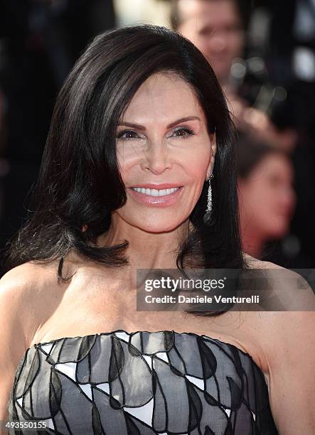 Mouna Ayoub attends the Closing Ceremony and "A Fistful of Dollars" Screening during the 67th Annual Cannes Film Festival on May 24, 2014 in Cannes,...