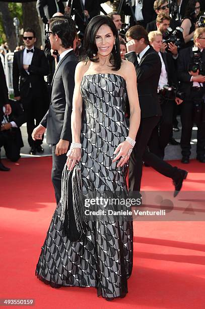 Mouna Ayoub attends the Closing Ceremony and "A Fistful of Dollars" Screening during the 67th Annual Cannes Film Festival on May 24, 2014 in Cannes,...