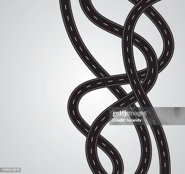 confused highway - tangled stock illustrations