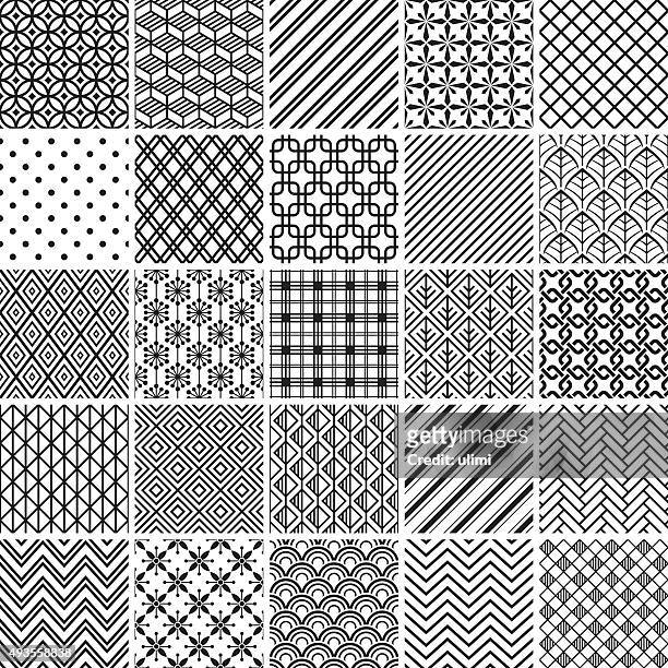 nahtlose muster - black and white pattern stock-grafiken, -clipart, -cartoons und -symbole