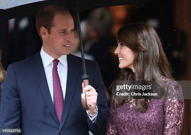 Prince William, Duke of Cambridge and Catherine, Duchess of Cambridge bid farewell to President of the Peoples Republic of China, Mr Xi Jinping and...