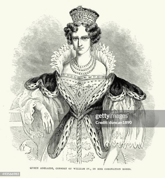 queen adelaide von saxe-meiningen - adelaide stock-grafiken, -clipart, -cartoons und -symbole