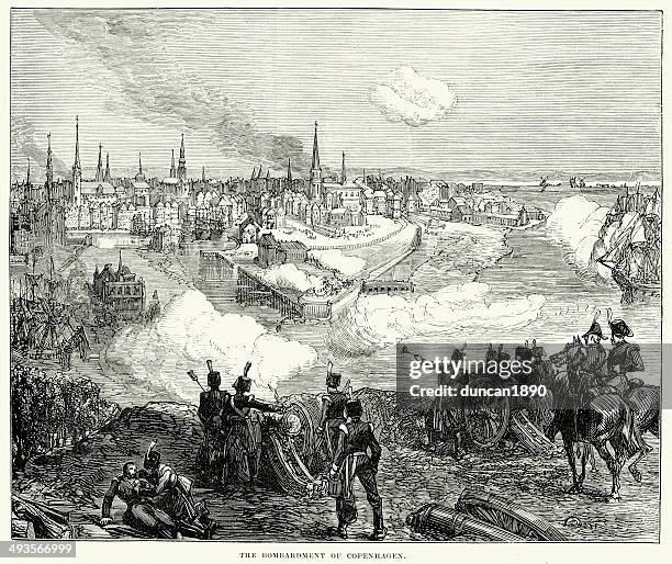 bombardement von kopenhagen - schlucht stock-grafiken, -clipart, -cartoons und -symbole