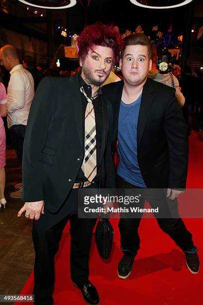 Kay Ray and Chris Tall attend the 19th Annual German Comedy Awards at Coloneum on October 20, 2015 in Cologne, Germany.