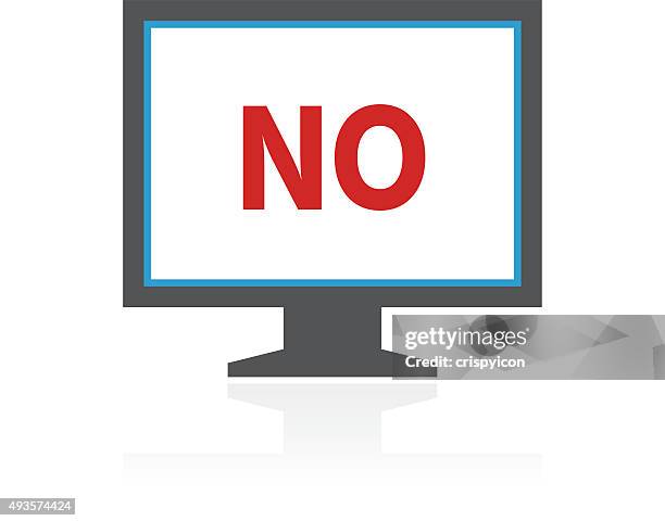 computer monitor icon on a white background. - colorseries - tv screen reflection stock illustrations