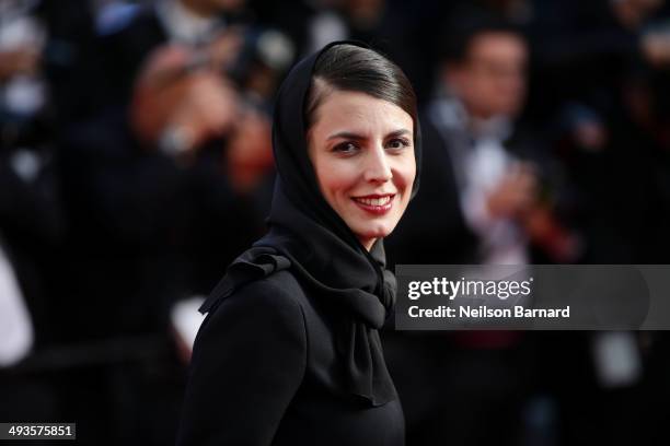 Leila Hatami attends the Closing Ceremony and "A Fistful of Dollars" screening during the 67th Annual Cannes Film Festival on May 24, 2014 in Cannes,...