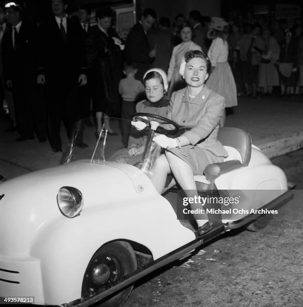 Actress Coleen Gray and her daughter Suzy attend a party in Los Angeles, California.