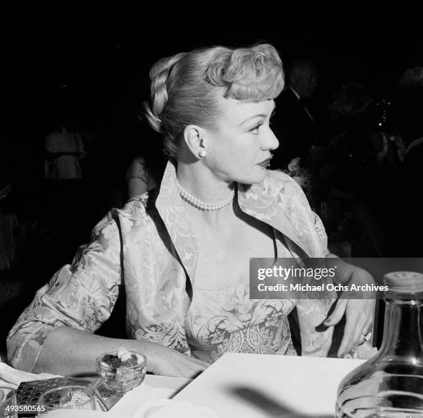 Actress Eve Arden attends the Emmy Awards in Los Angeles, California.