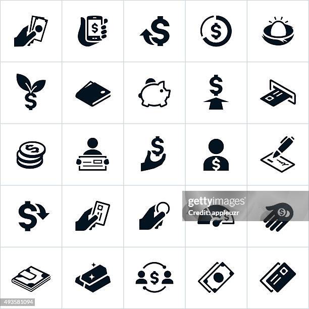 us-währung und geld symbole - wages stock-grafiken, -clipart, -cartoons und -symbole