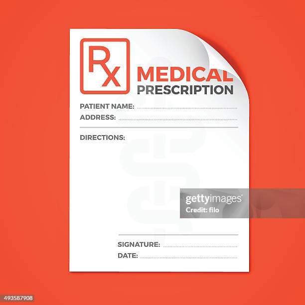 illustrazioni stock, clip art, cartoni animati e icone di tendenza di prescrizione medica - note pad