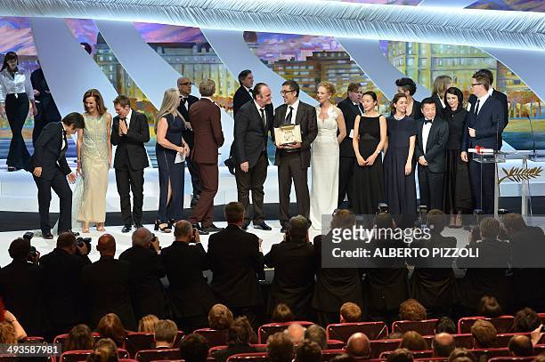 Mexican actor and director Gael Garcia Bernal, French actress Carole Bouquet, US actor Willem Dafoe, New Zealander director and President of the...