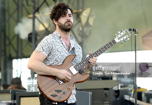 Yannis Philippakis of Foals performs during the Sasquatch! Music Festival at the Gorge Amphitheater on May 23, 2014 in George, Washington.