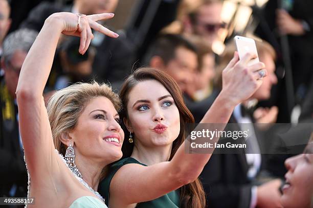 Hofit Golan and Emma Miller attend the Closing Ceremony and "A Fistful of Dollars" screening during the 67th Annual Cannes Film Festival on May 24,...