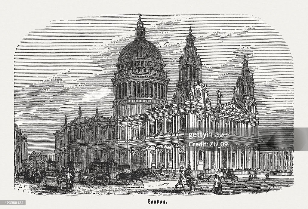 St Paul "s Cathedral, em Londres, publicado em 1871