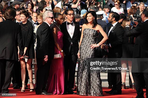 Mouna Ayoub and guests attend the Closing Ceremony and "A Fistful of Dollars" screening during the 67th Annual Cannes Film Festival on May 24, 2014...