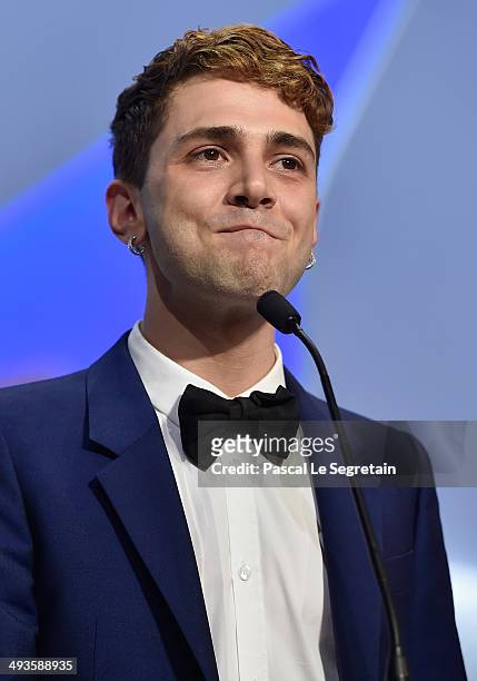 Director Xavier Dolan receives The Jury Prize during the Closing Ceremony at the 67th Annual Cannes Film Festival on May 24, 2014 in Cannes, France.