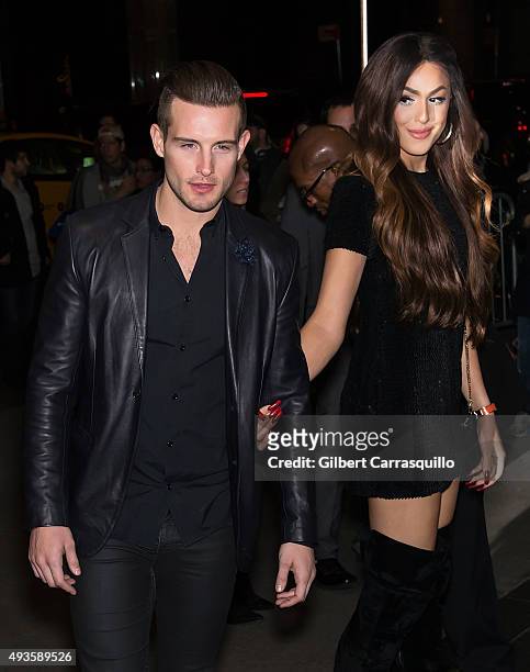 Actor Nico Tortorella and La Demi arrive at the "Burnt" New York Premiere at Museum of Modern Art on October 20, 2015 in New York City.