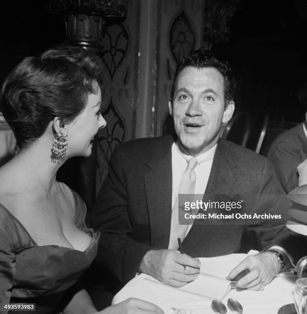 Actress Jeanne Crain attends a dinner with Mike Connelly in Los Angeles, California.