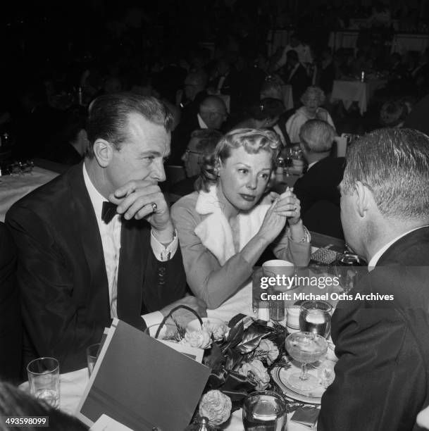 Director Dick Powell and actress June Allyson attend Screen Director Awards Dinner in Los Angeles, California.