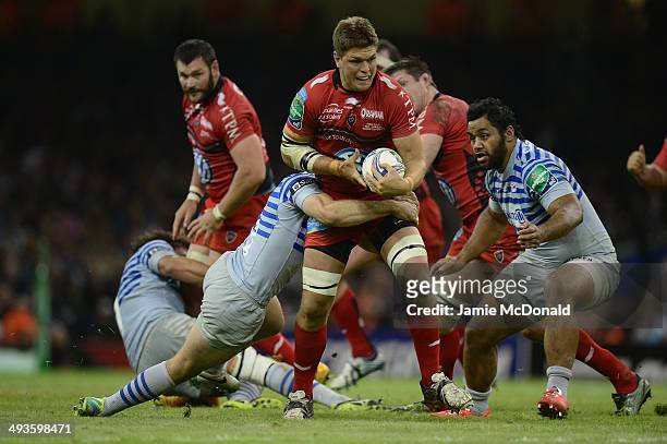 Juan Smith of Toulon in action during the Heineken Cup Final between Toulon and Saracens at the Millennium Stadium on May 24, 2014 in Cardiff, Wales.