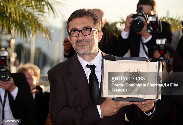 Nuri Bilge Ceylan attends the "Palme D'Or Winners Photocall" at the 67th Annual Cannes Film Festival on May 24, 2014 in Cannes, France.