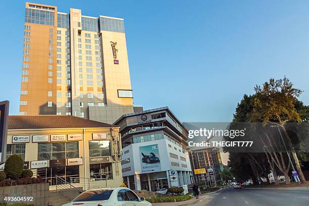 radisson blu hotel in sandton city - sandton cbd stock pictures, royalty-free photos & images