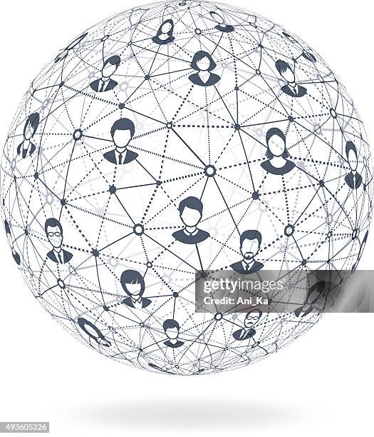 global network - global population stock illustrations