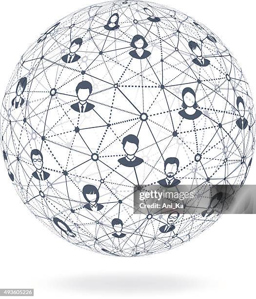 global network - planet observer stock illustrations