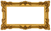 Rich Golden Frame isolated on white background