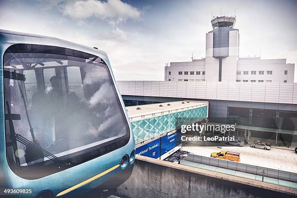skytrain terminal connections - flughafen san francisco stock-fotos und bilder