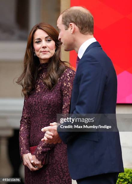 Catherine, Duchess of Cambridge and Prince William, Duke of Cambridge attend 'Creative Collaborations: UK & China' along with The President of the...