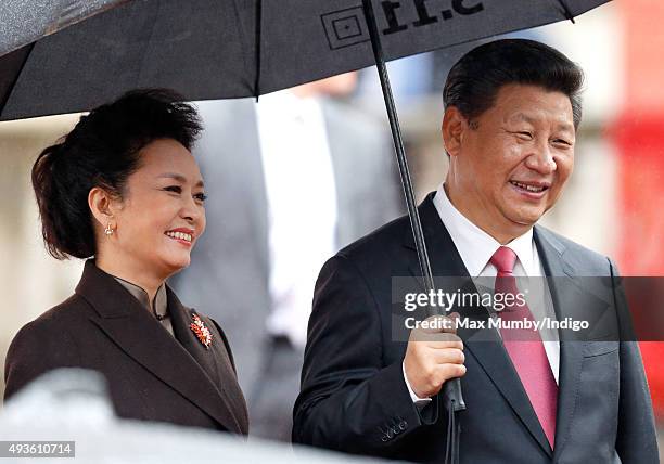 The President of the Peoples Republic of China, Xi Jinping and his wife Peng Liyuan attend 'Creative Collaborations: UK & China' at Lancaster House...