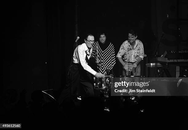 Rock bands Franz Ferdinand, and Sparks combine to form the band FFS Ron Mael, Russell Mael, Nick McCarthy perform at The Observatory in Santa Ana,...