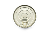 TIN CAN LID TOP ON WHITE