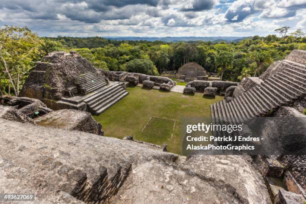 carocol ancient mayan ruins in belize - belize stock pictures, royalty-free photos & images