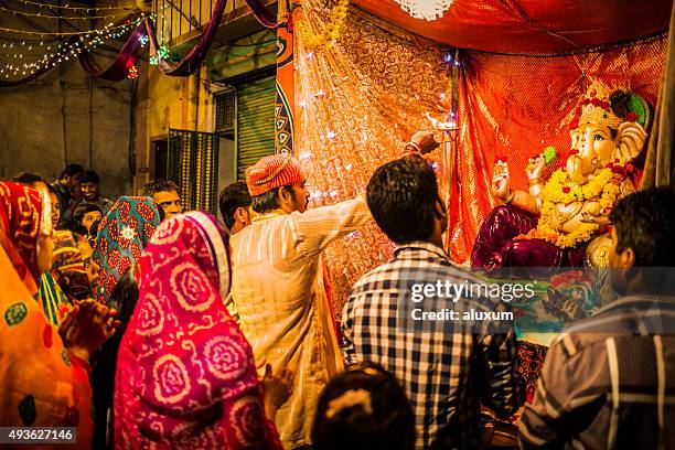 ganesh chaturthi in udaipur india - ganesh chaturthi stock pictures, royalty-free photos & images