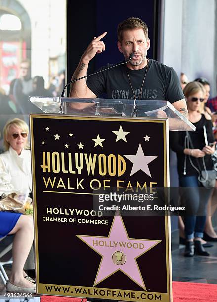 Director Zack Snyder attends a ceremony honoring Batman creator Bob Kane with the 2,562nd star on The Hollywood Walk of Fame on October 21, 2015 in...
