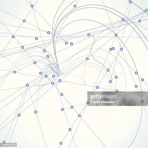 abstract blue technology line pattern background - netting stock illustrations