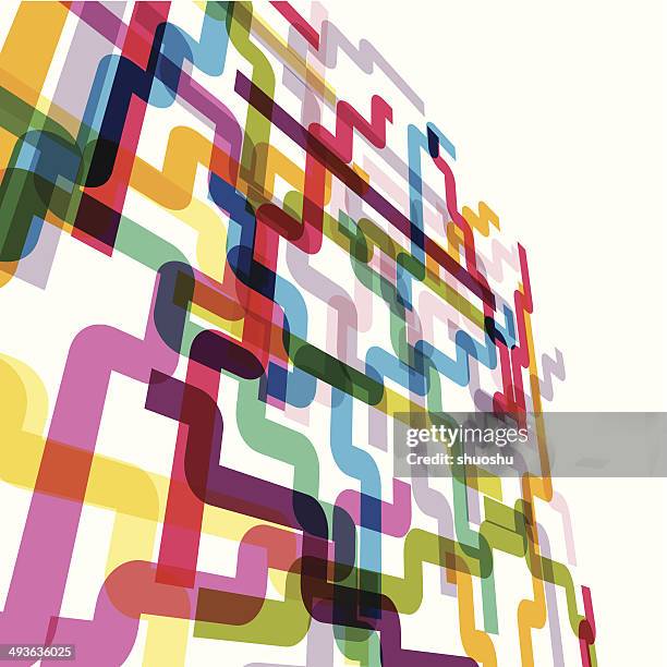 abstrakt bunt technologie-muster hintergrund - briefbogen stock-grafiken, -clipart, -cartoons und -symbole
