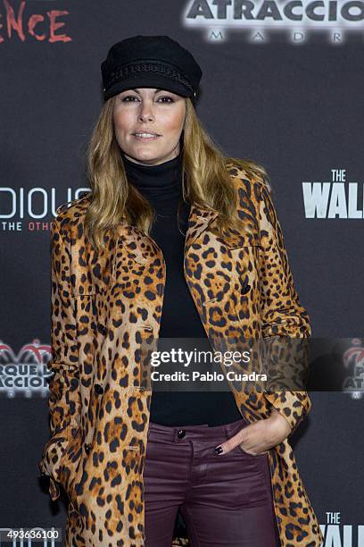 Raquel Rodriguez attends Halloween party at Amusement Park on October 21, 2015 in Madrid, Spain.