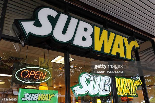 Subway restaurant is seen as the company announced a settlement over a class-action lawsuit that alleged that Subway engaged in deceptive marketing...